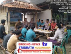 Kegiatan Jaga Bekasi On The Spot di Cikarageman, Kapolsek Setu Sampaikan Pesan Kamtibmas kepada Warga
