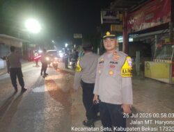 Komitmen Jaga Kamtibmas, Polsek Setu Gelar Operasi Kejahatan Jalanan