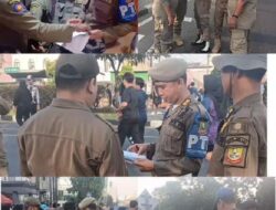 Tegakkan Kedisiplinan, PTI Satpol PP Kota Bekasi Sisir Kehadiran Anggota di Area CFD