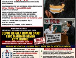 Diduga Dipersulit Mendapatkan Pelayanan IGD, Jurnalis Investigasi Sulawesi Utara M H Minta Evaluasi Pelayanan RSUD Manembo Nembo Matuari Kota Bitung