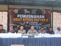 Polres Tangsel Musnahkan 46 Juta Butir Obat Keras Daftar G Hasil Pengungkapan Polsek Serpong