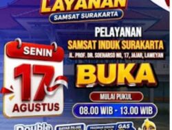 Samsat Surakarta Tetap Berikan Pelayanan Terbaik di Hari Jadi ke-81 Republik Indonesia
